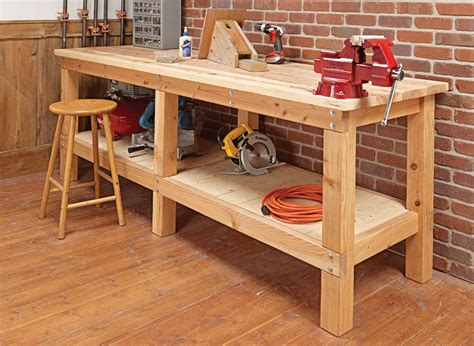 Heavy-Duty Plank Workbench | Woodworking Project | Woodsmith Plans ...