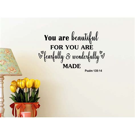 You are Beautiful for You are Fearfully & Wonderfully Made 23 X 14 ...