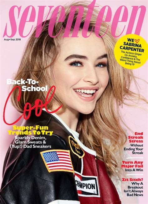 SABRINA CARPENTER for Seventeen Magazine, August/September 2018 ...