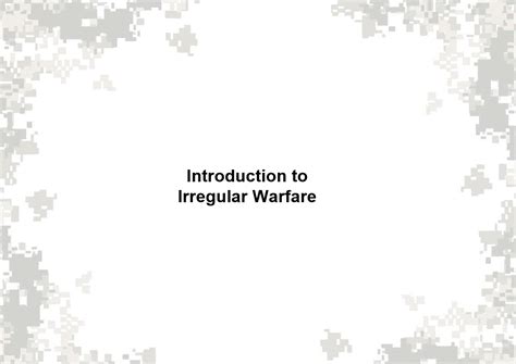 Introduction to Irregular Warfare - PowerPoint Ranger, Pre-made ...