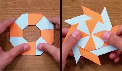 HOWTO make retractable origami ninja stars / Boing Boing