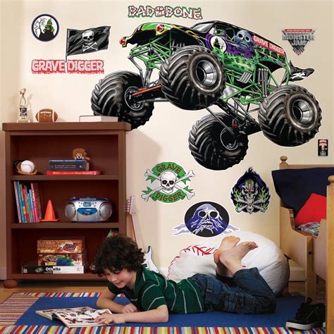 Monster Jam Giant Wall Decals - Walmart.com - Walmart.com