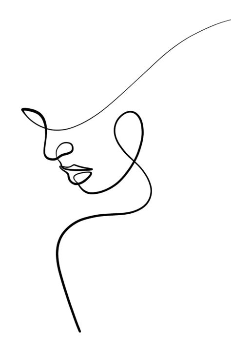 One Line Woman Canvas Artwork by Dane Khy | iCanvas | Line art design ...