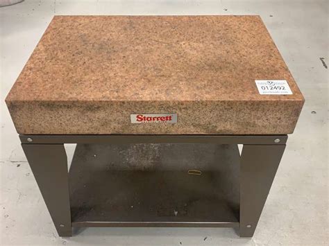 24" x 36" x 6 1/2" Starrett Granite Surface Plate & Stand - Gavel Roads ...