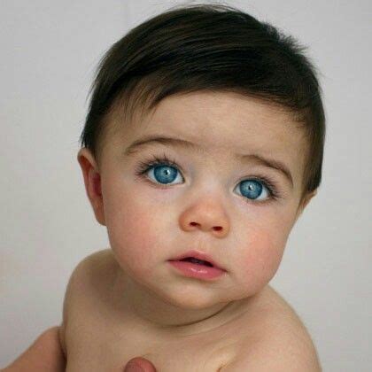 Those eyes! | Black hair blue eyes, Dark hair blue eyes, Blue eyed baby