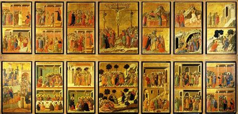 Duccio di Buoninsegna - Maestà (recto), Storie della passione - 1308 ...