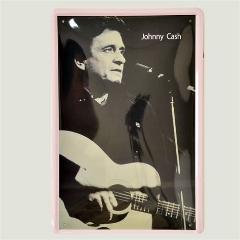 Cartel Metálico de Johnny Cash guitar Vintage Metal Sign | Tinads