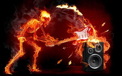 fire, Guitar, Music HD Wallpapers / Desktop and Mobile Images & Photos