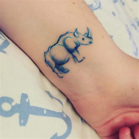 Rhino Outline Tattoo