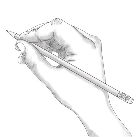 Hand Pencil Holding Sketch PNG | Picpng