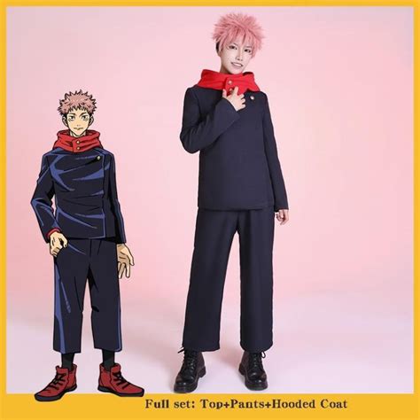 Full Set Jujutsu Kaisen Yuji Itadori Cosplay Costume - Jujutsu Kaisen ...