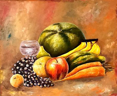 Fruit Wall Art Kitchen - Original Fruit Painting, Fruit Wall Decor ...