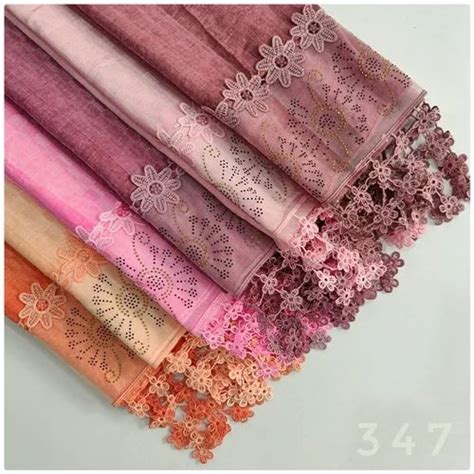 Women Party Wear Cotton Lace Islamic Hijab at Rs 165/piece in Chennai ...