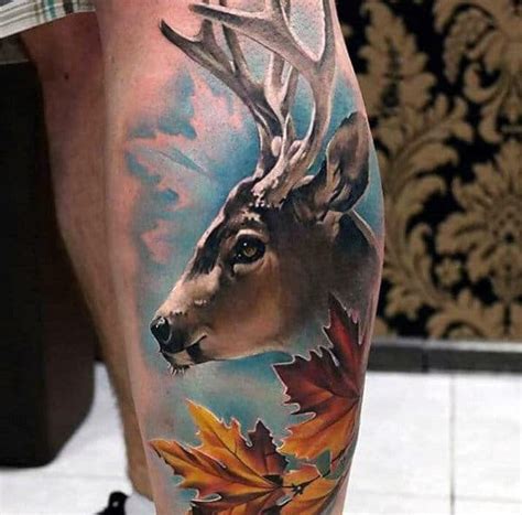 90 Deer Tattoos For Men - Manly Outdoor Designs