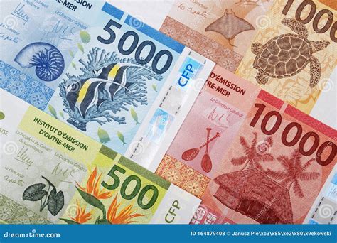 French Pacific Territories Money - Franc a Background Stock Photo ...