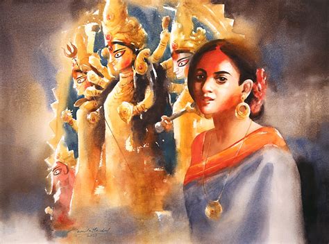 Durga Puja Drawings And Paintings