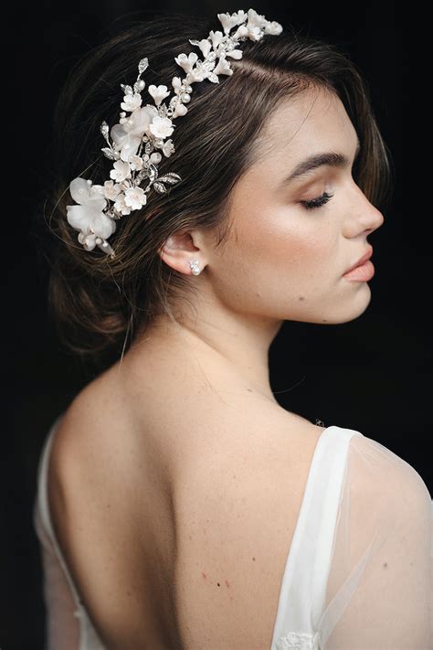 MIRABEL | Floral bridal headpiece - TANIA MARAS BRIDAL