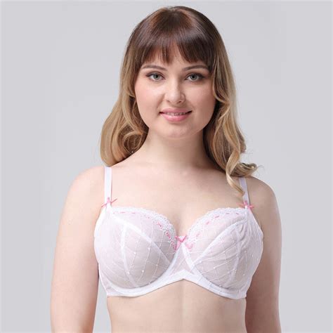 Women Sexy Sheer Unlined Plus Size Bra - Transparent Big Bra and Sexy ...