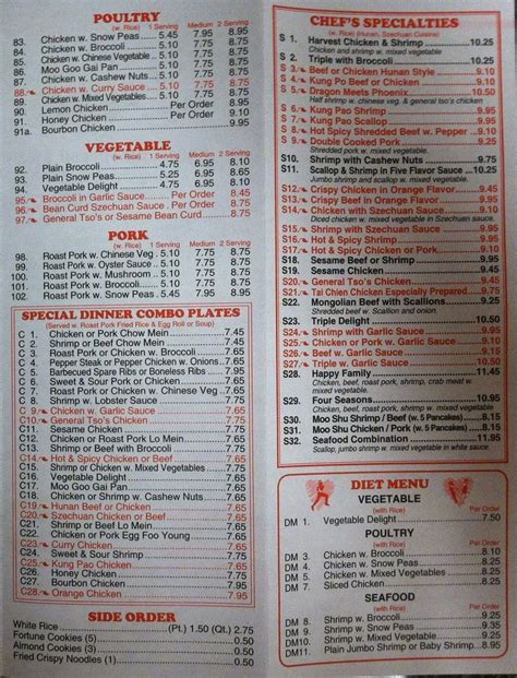 Menu - Fortune Express Chinese Restaurant