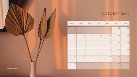 October 2022 Calendar Wallpapers HD Desktop Free Download