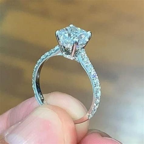 2.00CT Princess Cut Lab Created Diamond Engagement Ring | Etsy