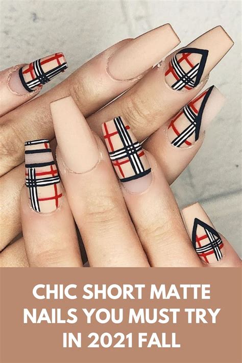 Short matte nails | Trendy fall nail colors and nail designs 2021