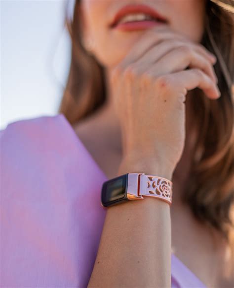 Rose Gold Fitbit Charge 5 Band Women Fitbit Charge 5 Bracelet Jewelry ...