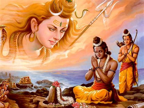 Online crop | HD wallpaper: Lord Shree Ram, Shiva illustration, God ...