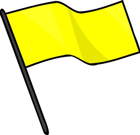 Yellow Flag Clip Art at Clker.com - vector clip art online, royalty ...