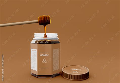 Honey Jar Mockup Stock Template | Adobe Stock