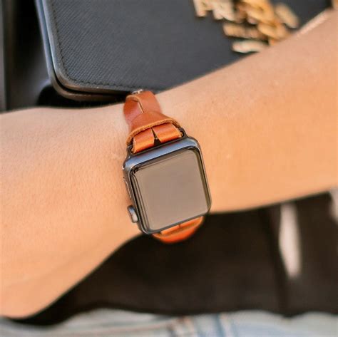 Slim Leather Apple Watch Strap Band 38mm 40mm 41mm 42mm 44mm 45mm Women ...