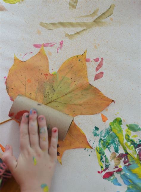 Process Art Leaf Painting with Kids | Arts and crafts for teens ...