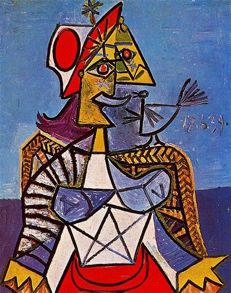 Seated woman - Pablo Picasso - WikiArt.org - encyclopedia of visual arts