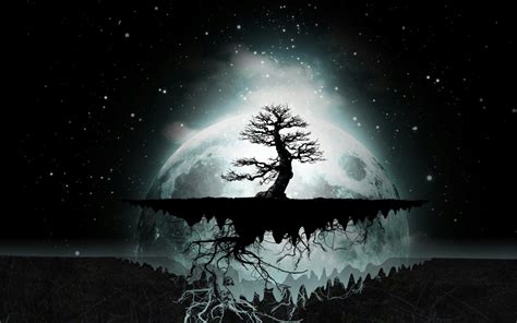 The Tree and the Moon | Background images wallpapers, Cool backgrounds ...