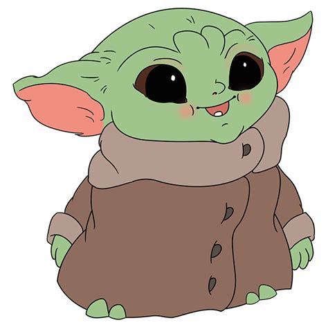 Baby Yoda Drawings For Kids