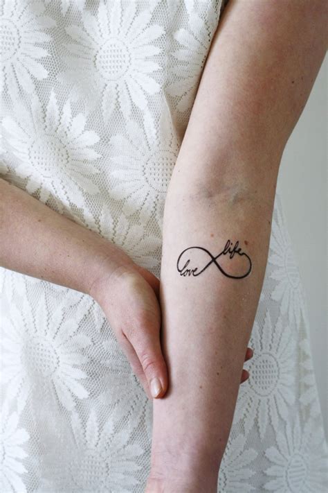 Infinity Temporary Tattoo Love Life Temporary Tattoo Love Temporary ...