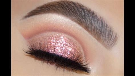 CLASSIC PINK GLITTER EYE MAKEUP TUTORIAL - YouTube