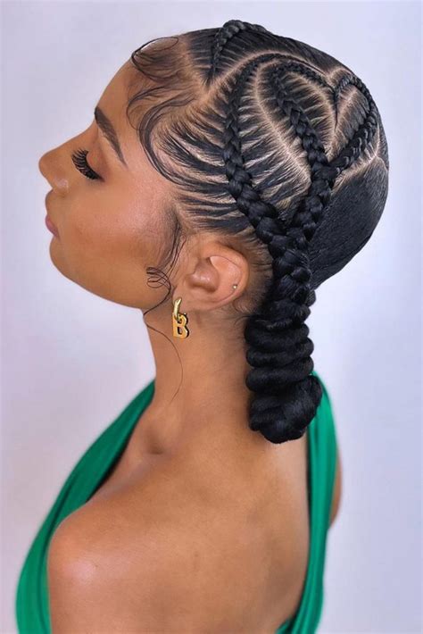 Cornrows With Braided Bangs