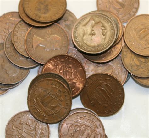 25 Half pennies Bulk lot British old coins | eBay