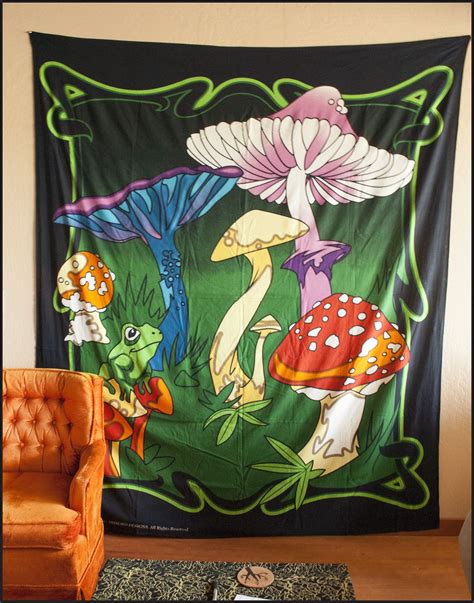 Mushroom Forest Tapestry | Tapestry bedroom, Chic bedroom design ...