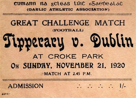 Bloody Sunday 1920 - General GAA News - Reservoir Dubs