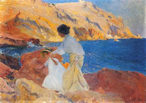 Joaquín Sorolla "Clotilde and Elena on the Rocks in Jávea, Spain" 1905 ...