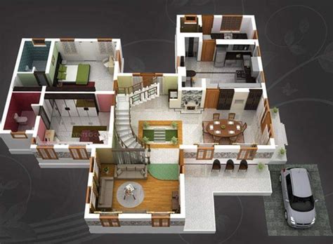 Top 10 best amazing 3d floor plan designs | Duplex house plans, Duplex ...