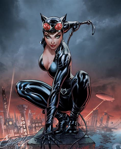 Catwoman by J Scott Campbell | Catwoman comic, Catwoman, Comics girls