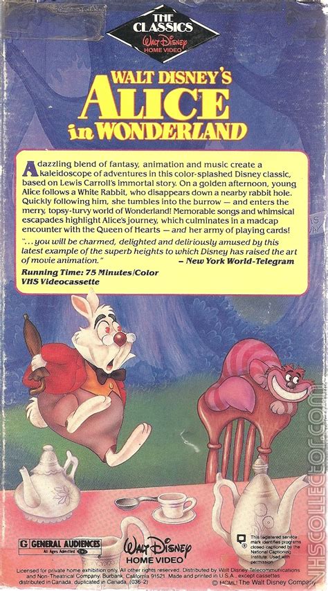 Alice In Wonderland Disney Vhs Openings Wiki Fandom - Bank2home.com