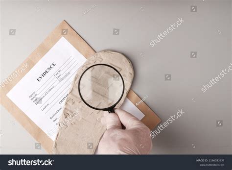 Shoe Footprint Forensic Evidence Analysis Plaster Stock Photo ...