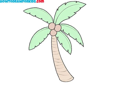 How to Draw a Coconut Tree - Easy Drawing Tutorial For Kids