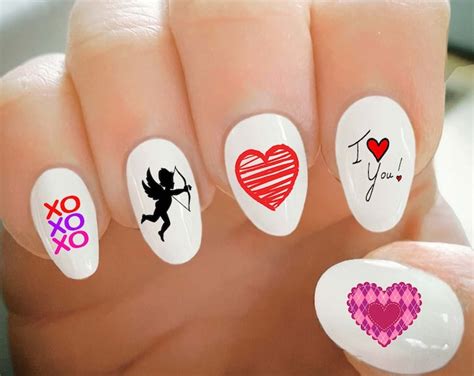 Nail Decals Valentine's Day Nail Decals Sweetheart Water - Etsy