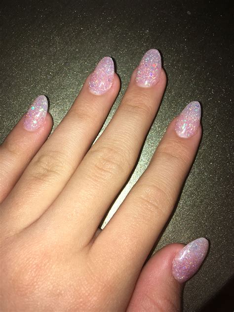 Light pink sparkly nails! | Pink glitter nails, Pink sparkly nails ...