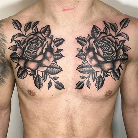 Aggregate 74+ flower chest tattoo male latest - in.cdgdbentre